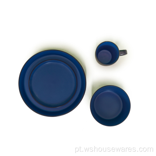 O dinnerware cor sólido de 2 tons